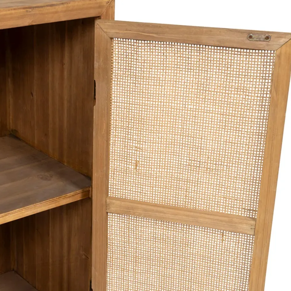 Fabrique de Styles Buffets Et Vitrines*Buffet bas en sapin et bambou L80cm - Tamba