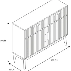 Fabrique de Styles Buffets Et Vitrines*Buffet en bois naturel h80cm - Kara