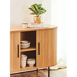 Fabrique de Styles Buffets Et Vitrines*Buffet en placage chêne 140x45cm - nola