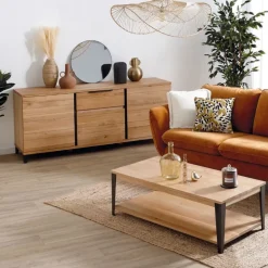 Fabrique de Styles Buffets Et Vitrines*Buffet enfilade chêne massif 3 portes et tiroir - Manny