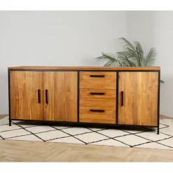 Fabrique de Styles Buffets Et Vitrines*Buffet enfilade en teck massif 3 portes L195cm - Alix