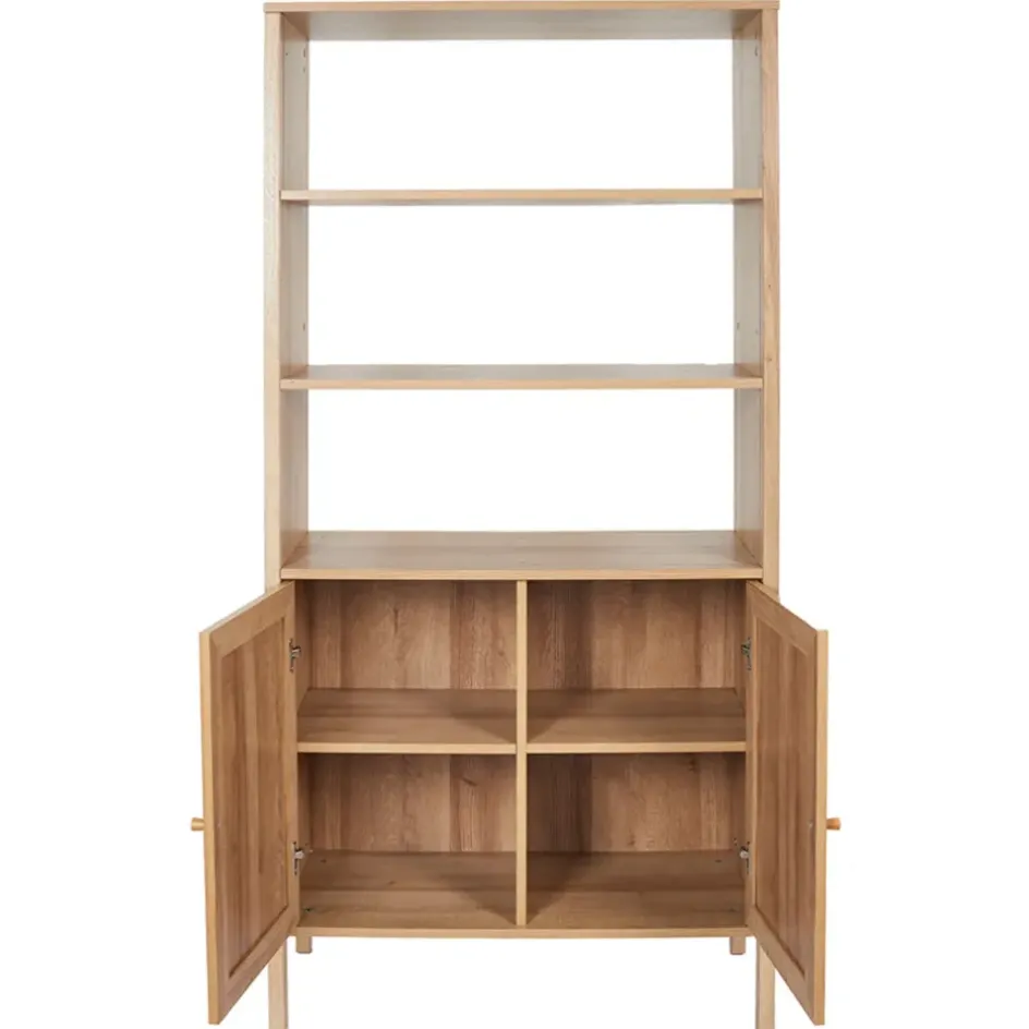 Fabrique de Styles Bibliothèques Et Étagères*Buffet haut en bois avec 3 niveaux H163cm - Baia