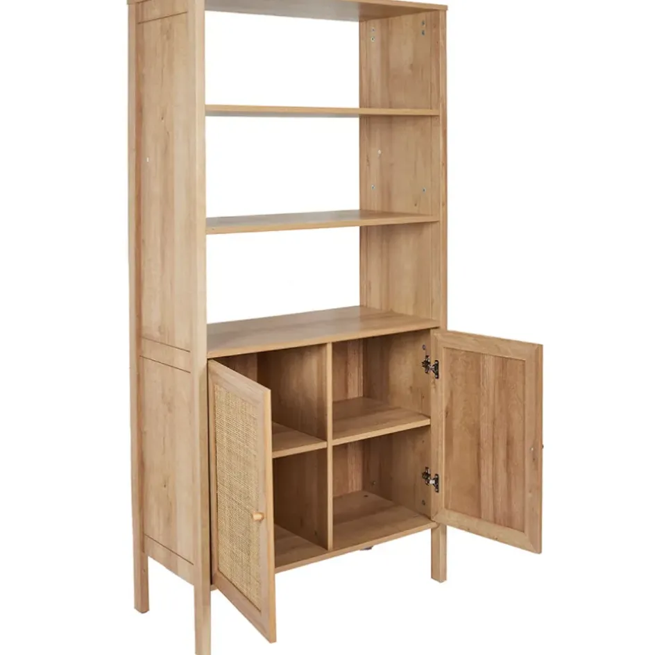 Fabrique de Styles Bibliothèques Et Étagères*Buffet haut en bois avec 3 niveaux H163cm - Baia