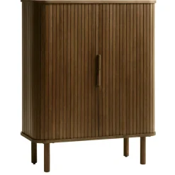 Fabrique de Styles Buffets Et Vitrines*Buffet placage chêne foncé 3 étagères H113cm - Cavo