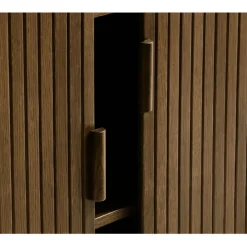 Fabrique de Styles Buffets Et Vitrines*Buffet placage chêne foncé 3 étagères H113cm - Cavo