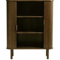 Fabrique de Styles Buffets Et Vitrines*Buffet placage chêne foncé 3 étagères H113cm - Cavo