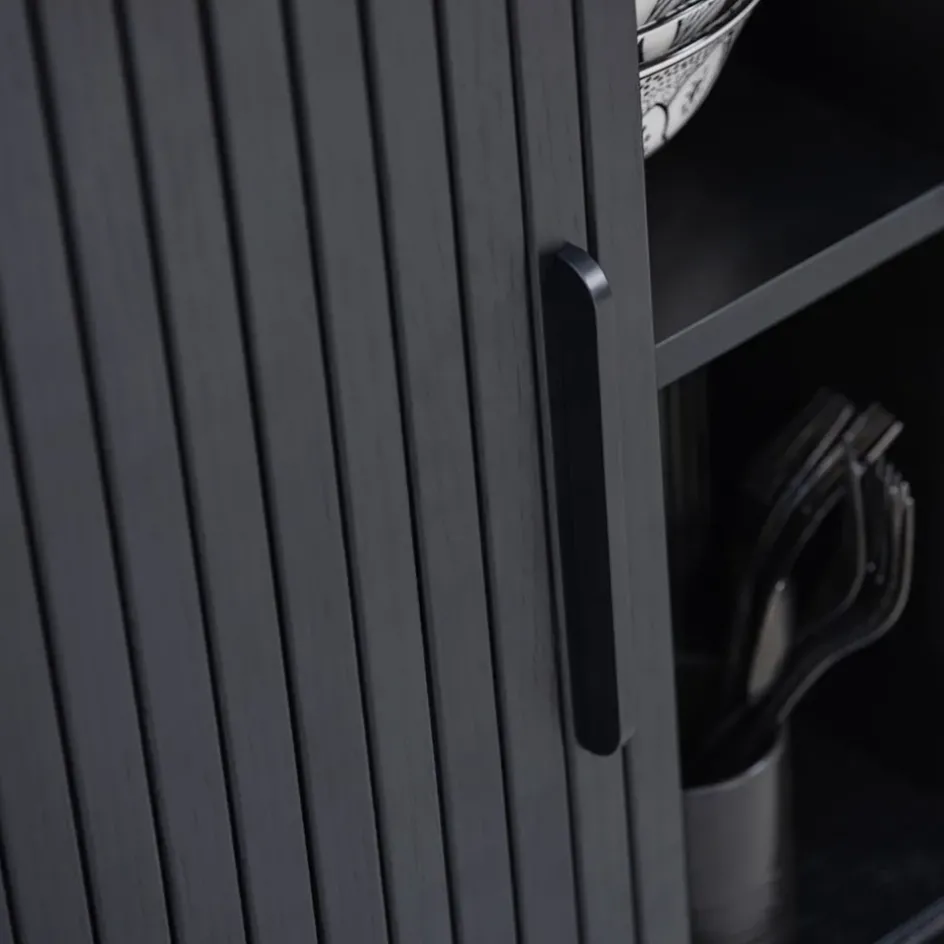 Fabrique de Styles Buffets Et Vitrines*Buffet placage chêne 3 étagères h118cm - Nola