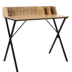 Fabrique de Styles Bureaux*Bureau en bois naturel et fer noir - Kara