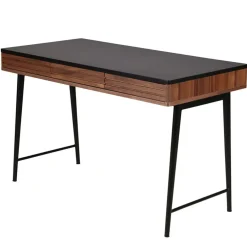Fabrique de Styles Bureaux*Bureau en noyer et métal noir - Nuna