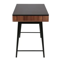 Fabrique de Styles Bureaux*Bureau en noyer et métal noir - Nuna