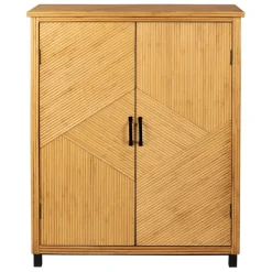 Fabrique de Styles Buffets Et Vitrines*Cabinet 2 portes en bambou et sapin 80x40xh99.5cm - Saori