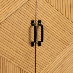 Fabrique de Styles Buffets Et Vitrines*Cabinet 2 portes en bambou et sapin 80x40xh99.5cm - Saori