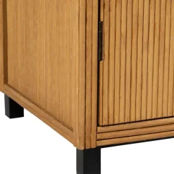 Fabrique de Styles Buffets Et Vitrines*Cabinet 2 portes en bambou et sapin 80x40xh99.5cm - Saori