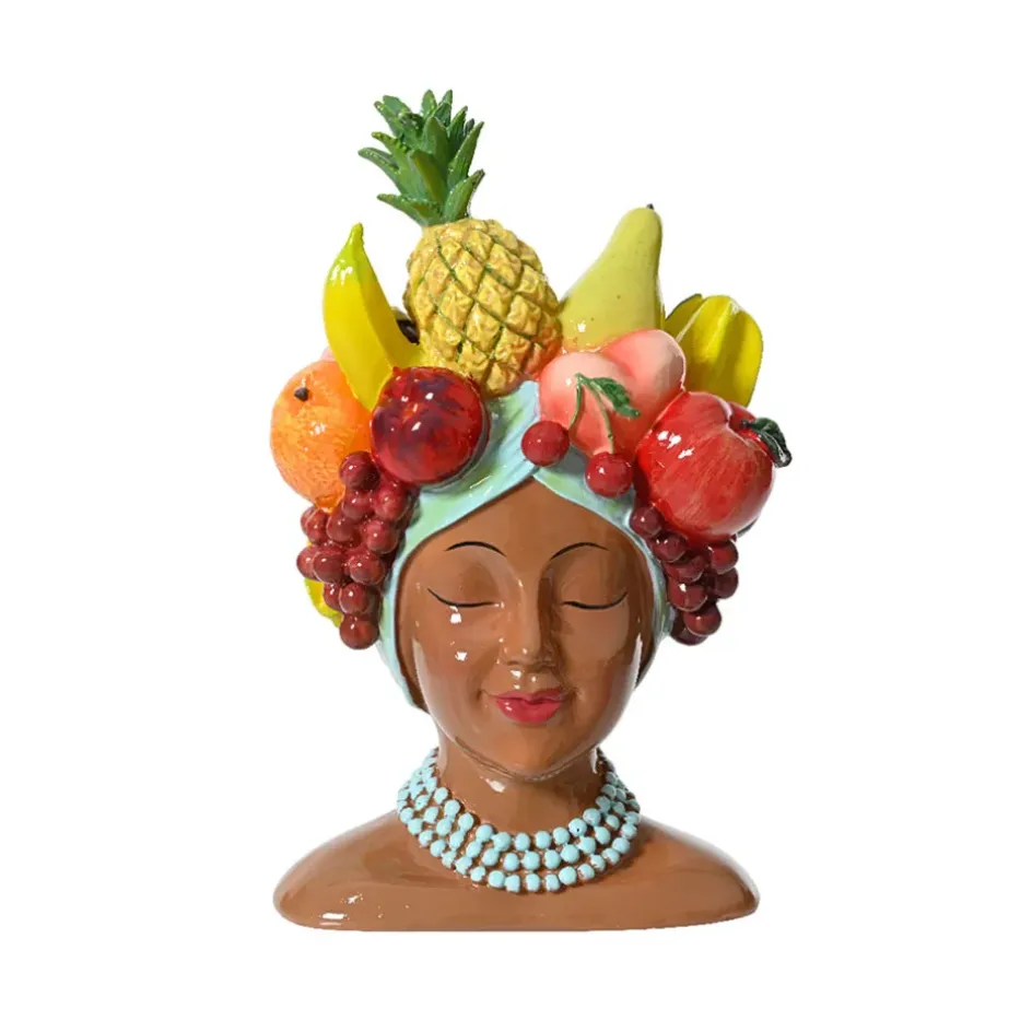 Fabrique de Styles Cache-pots Et Supports*Cache pot femme fruits h23cm