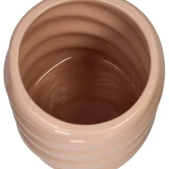 Fabrique de Styles Cache-pots Et Supports*Cache-pot torsadé en grès rose d14cm