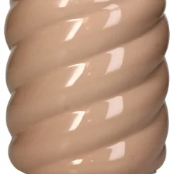 Fabrique de Styles Cache-pots Et Supports*Cache-pot torsadé en grès rose d14cm