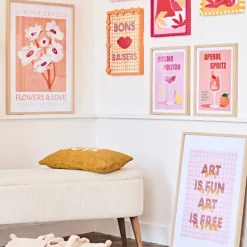 Fabrique de Styles Cadres Déco Et Affiches*Cadre avec affiche "Cosmopolitan" chêne clair 30x40cm - Lario