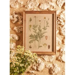 Fabrique de Styles Cadres Déco Et Affiches*Cadre déco margueritte en tissu et bois 33x43cm