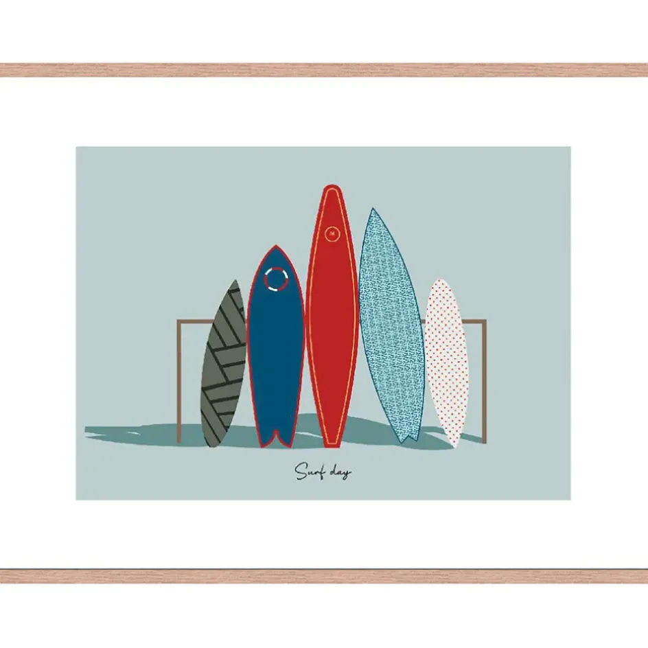 Fabrique de Styles Cadres Déco Et Affiches*Cadre image surf day 50x70cm lario chene
