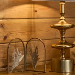 Fabrique de Styles Cadres Photos*Cadre photo 2 vues en verre et laiton 10x10cm - Retro