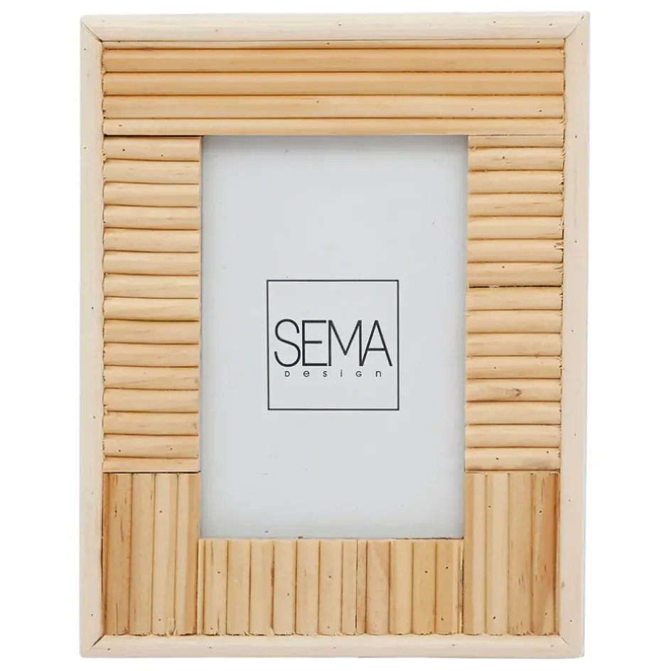 Fabrique de Styles Cadres Déco Et Affiches*Cadre photo en rotin -blue sand