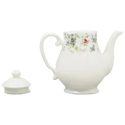 Fabrique de Styles Théières Et Cafetières*Cafetiere en Faïence blanc et - fleurs champs