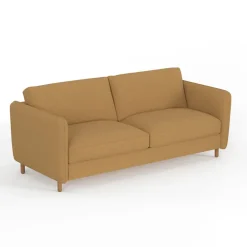 Fabrique de Styles Canapés Convertibles*Canapé convertible 2 places Gustave - Tissu Texturé - Crown Moutarde