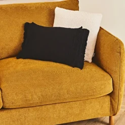 Fabrique de Styles Canapés Convertibles*Canapé convertible 2 places Gustave - Tissu Texturé - Crown Moutarde