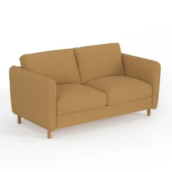 Fabrique de Styles Canapés Convertibles*Canapé convertible 2 places Gustave - Tissu Texturé - Crown Moutarde