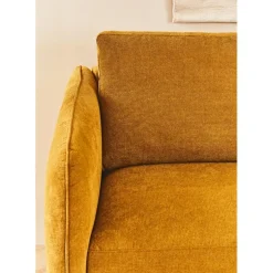 Fabrique de Styles Canapés Convertibles*Canapé convertible 2 places Gustave - Tissu Texturé - Crown Moutarde