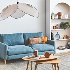 Fabrique de Styles Canapés Convertibles*Canapé convertible 2 places Gustave - Tissu Texturé - Crown Moutarde