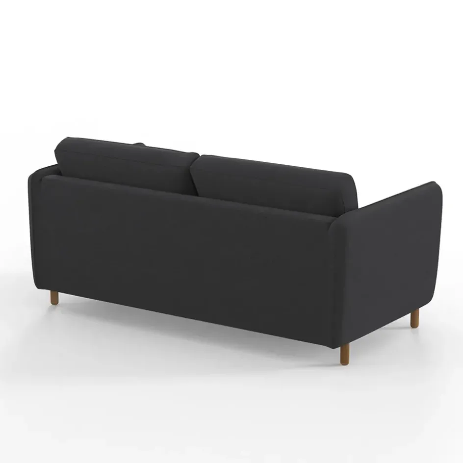 Fabrique de Styles Canapés Convertibles*Canapé convertible 2 places Bultex Gustave - Velours Vintage - Adore Anthracite