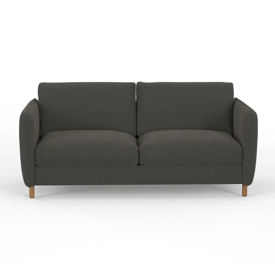 Fabrique de Styles Canapés Convertibles*Canapé convertible 2 places Bultex Gustave - Velours Vintage - Adore Anthracite