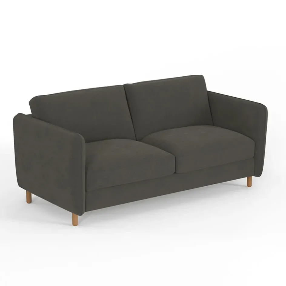 Fabrique de Styles Canapés Convertibles*Canapé convertible 2 places Bultex Gustave - Velours Vintage - Adore Anthracite