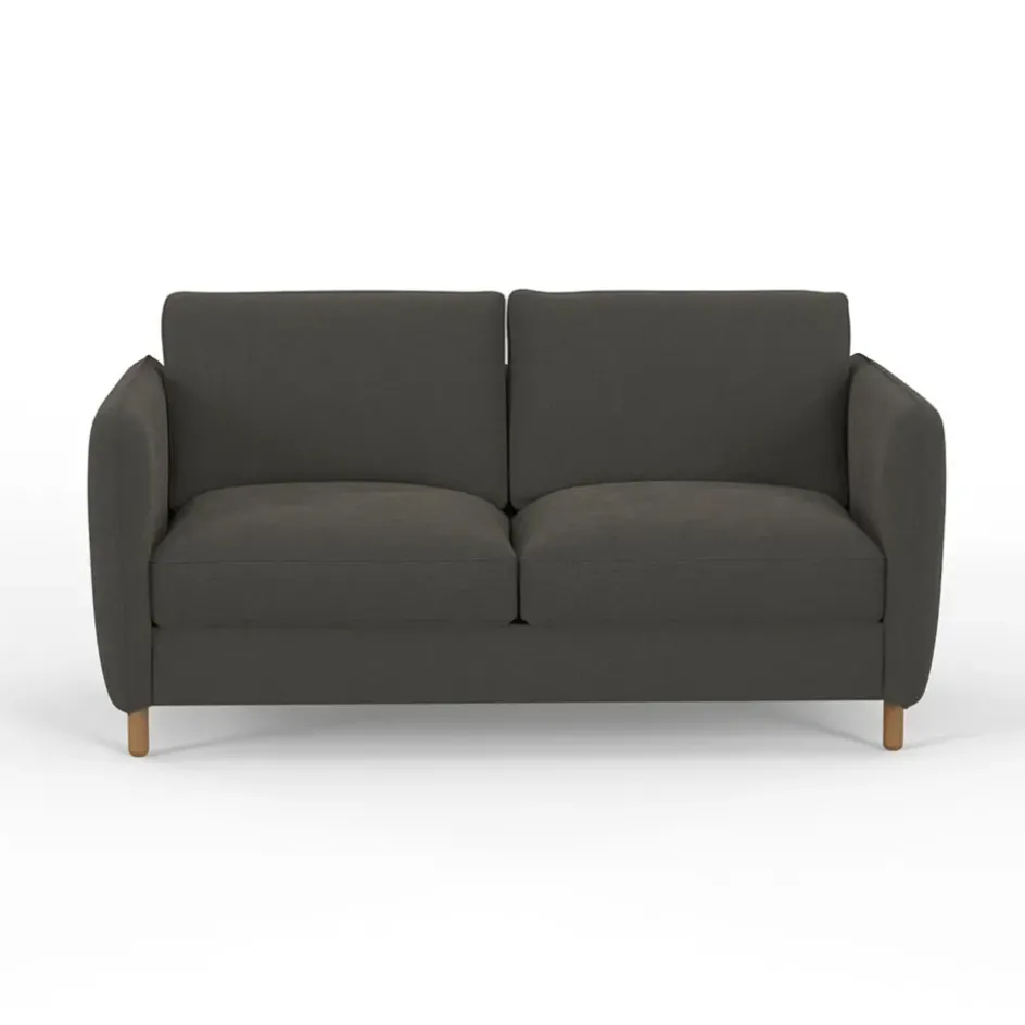 Fabrique de Styles Canapés Convertibles*Canapé convertible 2 places Bultex Gustave - Velours Vintage - Adore Anthracite