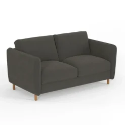 Fabrique de Styles Canapés Convertibles*Canapé convertible 2 places Bultex Gustave - Velours Vintage - Adore Anthracite