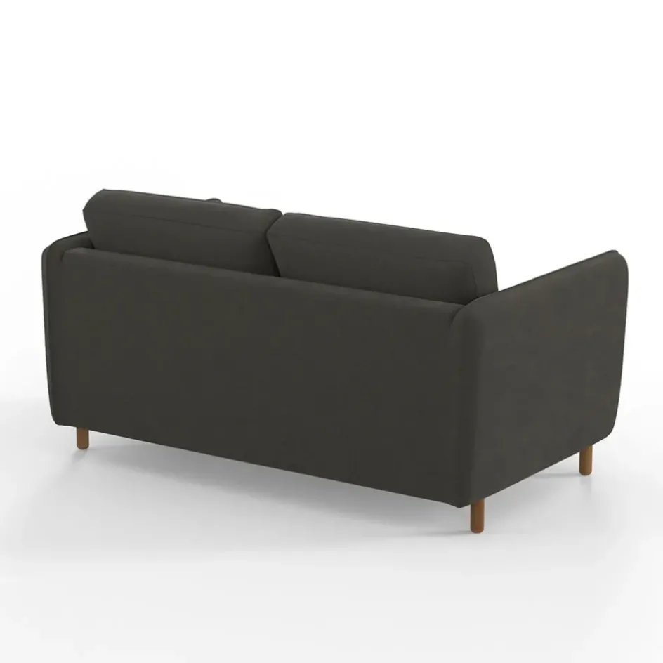 Fabrique de Styles Canapés Convertibles*Canapé convertible 2 places Bultex Gustave - Velours Vintage - Adore Anthracite