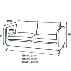 Fabrique de Styles Canapés Convertibles*Canapé convertible 2 places Bultex Gustave - Velours Vintage - Adore Anthracite