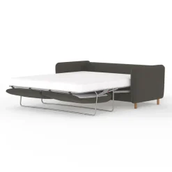 Fabrique de Styles Canapés Convertibles*Canapé convertible 2 places Bultex Gustave - Velours Vintage - Adore Anthracite