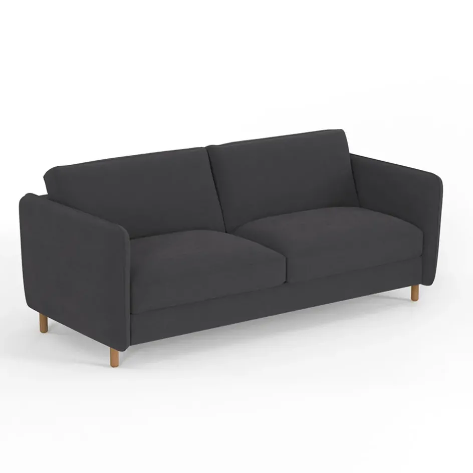 Fabrique de Styles Canapés Convertibles*Canapé convertible 2 places Bultex Gustave - Velours Vintage - Adore Anthracite