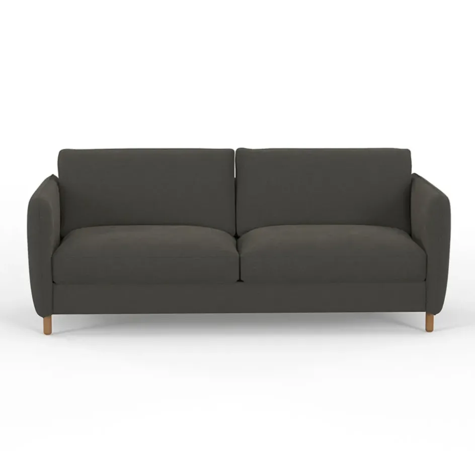 Fabrique de Styles Canapés Convertibles*Canapé convertible 2 places Bultex Gustave - Velours Vintage - Adore Anthracite