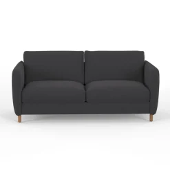 Fabrique de Styles Canapés Convertibles*Canapé convertible 2 places Bultex Gustave - Velours Vintage - Adore Anthracite