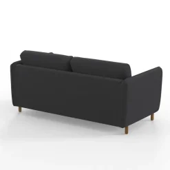 Fabrique de Styles Canapés Convertibles*Canapé convertible 2 places Bultex Gustave - Velours Vintage - Adore Anthracite