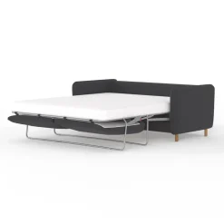 Fabrique de Styles Canapés Convertibles*Canapé convertible 2 places Bultex Gustave - Velours Vintage - Adore Anthracite