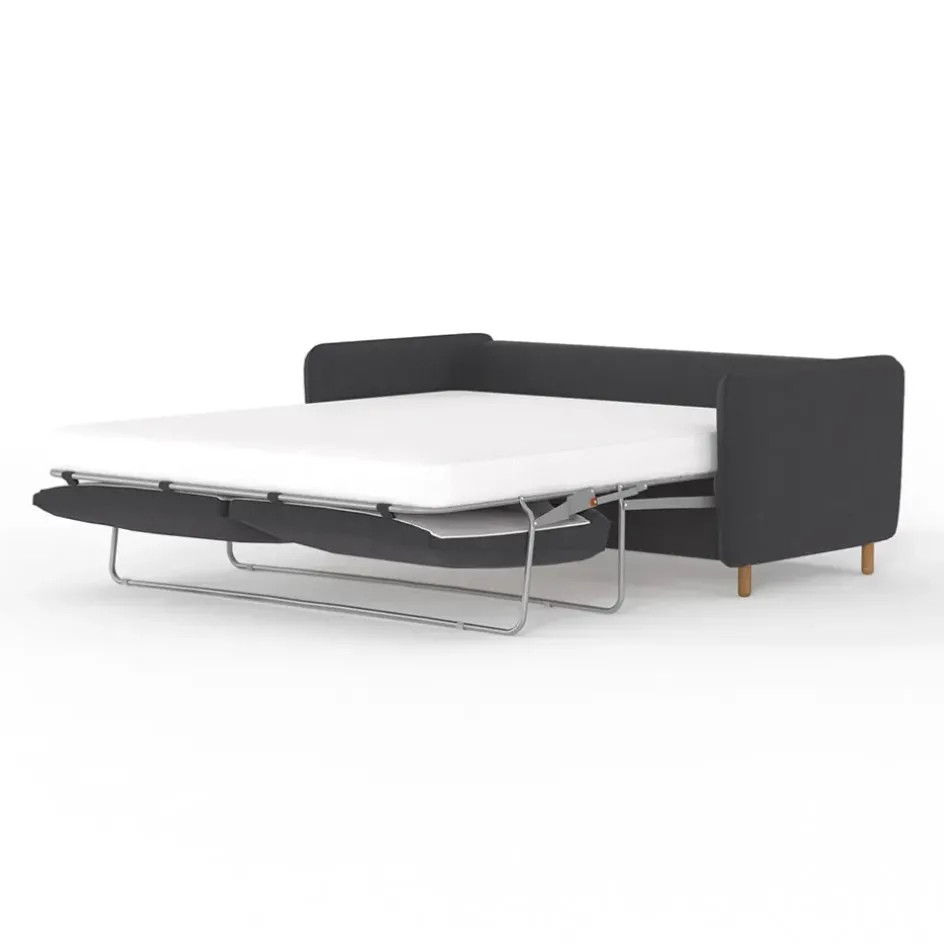 Fabrique de Styles Canapés Convertibles*Canapé convertible 2 places Bultex Gustave - Velours Vintage - Adore Anthracite