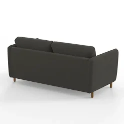 Fabrique de Styles Canapés Convertibles*Canapé convertible 2 places Bultex Gustave - Velours Vintage - Adore Anthracite