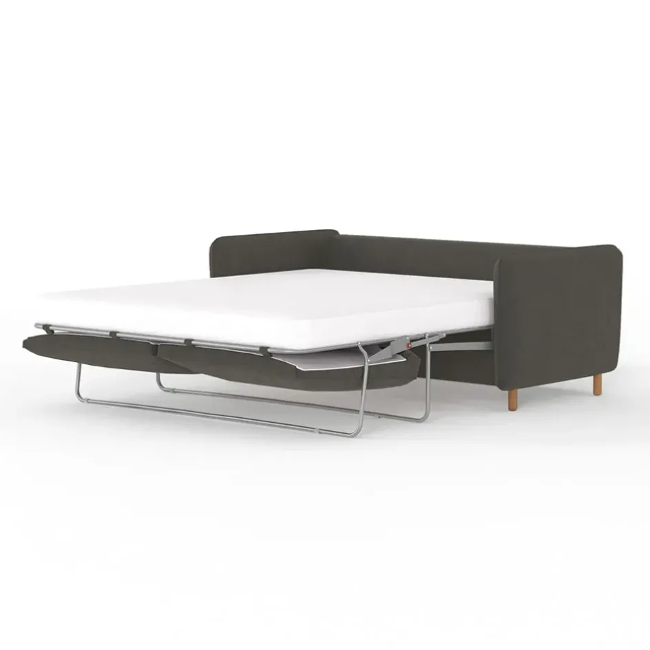 Fabrique de Styles Canapés Convertibles*Canapé convertible 2 places Bultex Gustave - Velours Vintage - Adore Anthracite