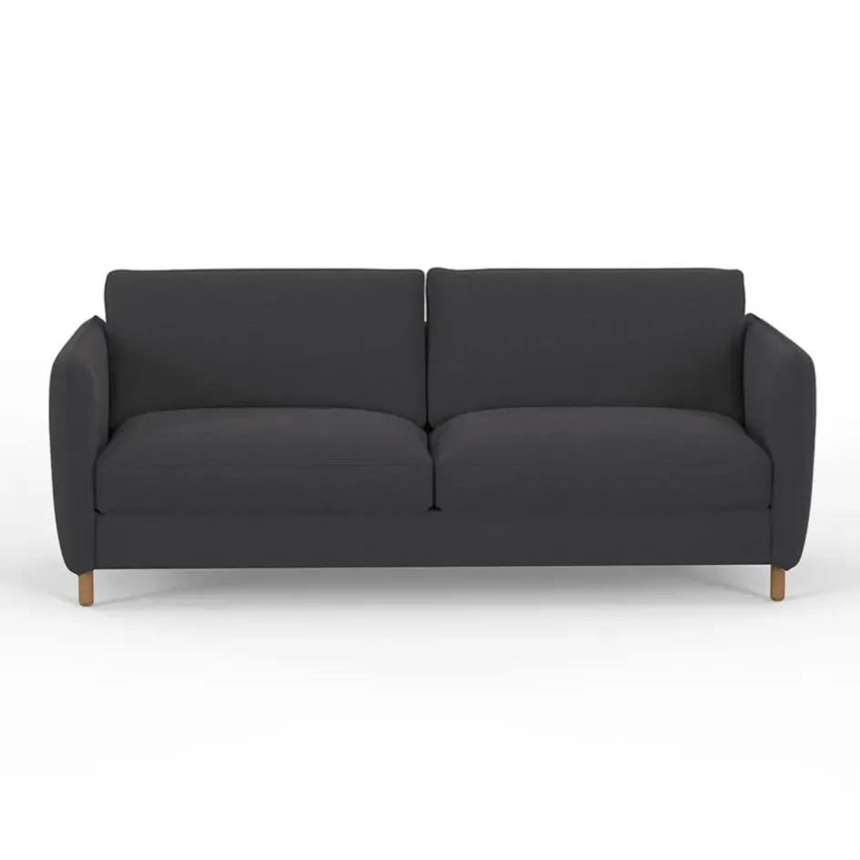 Fabrique de Styles Canapés Convertibles*Canapé convertible 2 places Bultex Gustave - Velours Vintage - Adore Anthracite