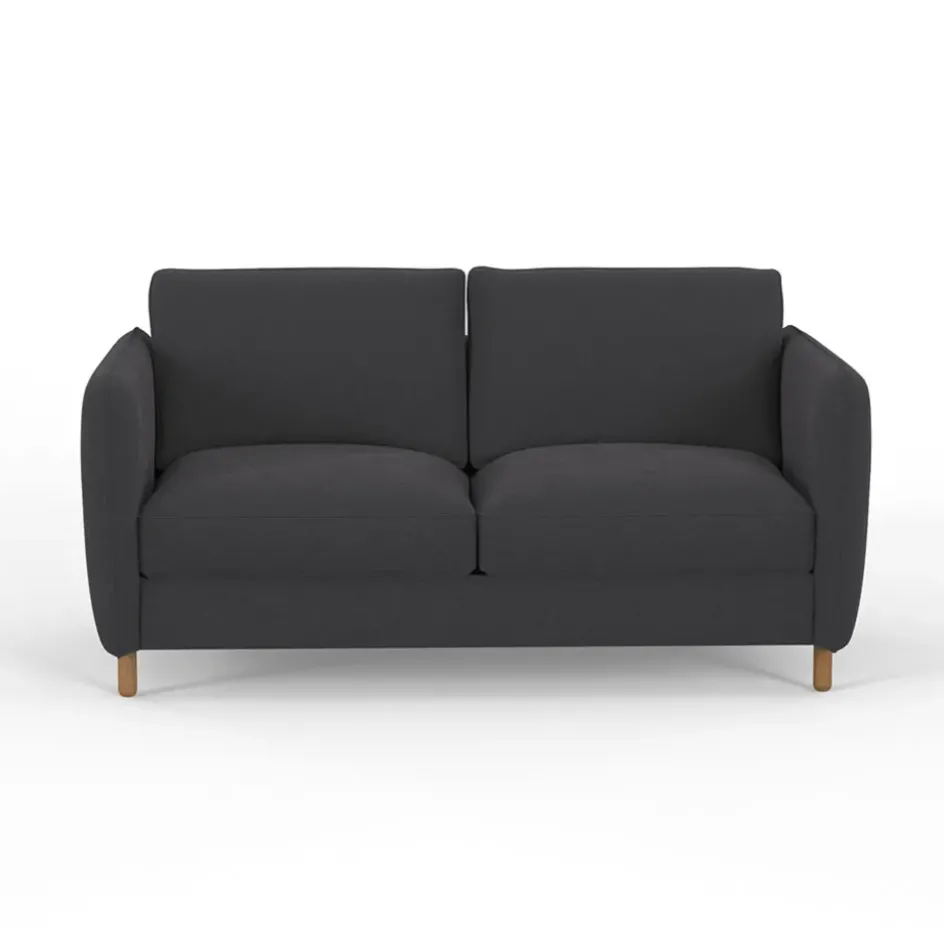 Fabrique de Styles Canapés Convertibles*Canapé convertible 2 places Bultex Gustave - Velours Vintage - Adore Anthracite