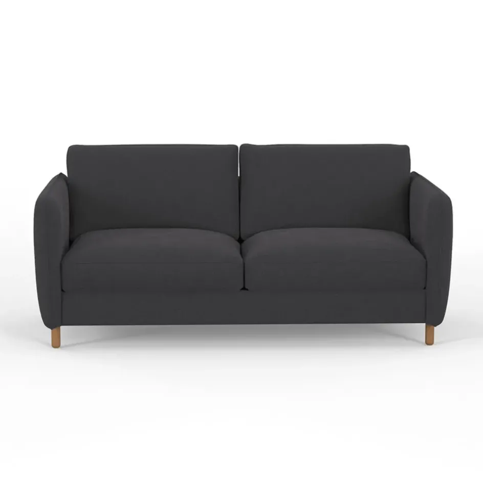 Fabrique de Styles Canapés Convertibles*Canapé convertible 2 places Bultex Gustave - Velours Vintage - Adore Anthracite